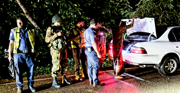 জৈন্তাপুরে নি রা প ত্তা জোরদারে শুরু হলো যৌথ টহল কার্যক্রম